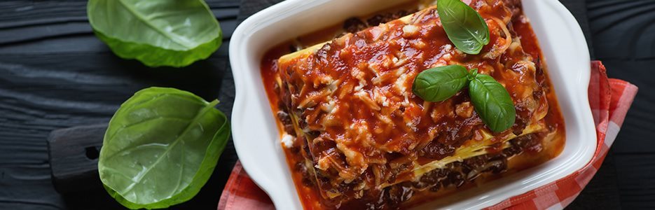 Lasagna cu porc și spanac